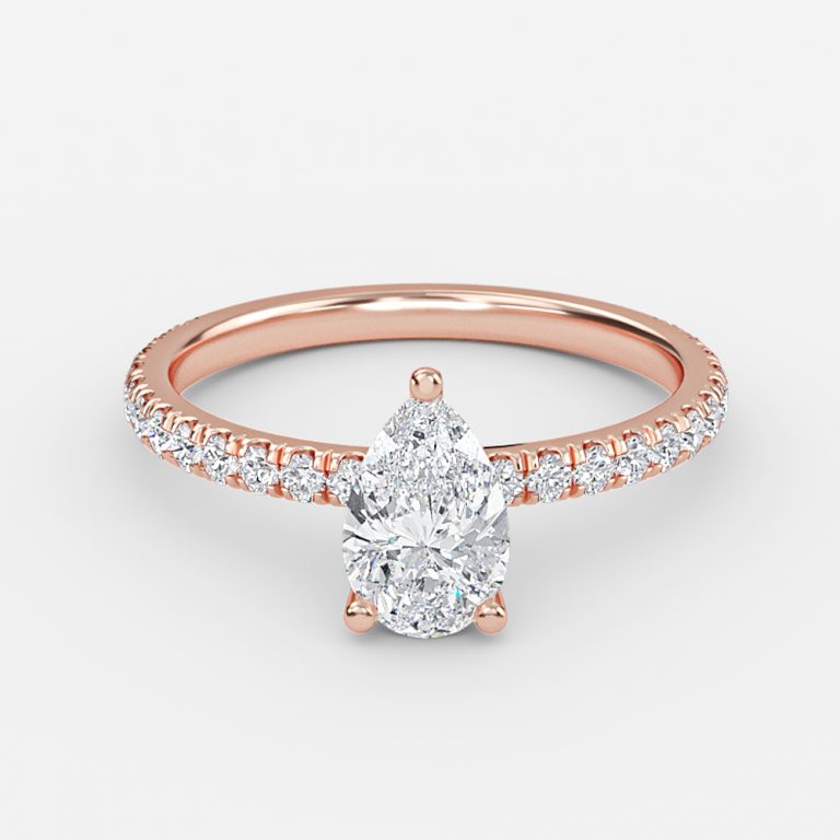 Josephine Pear Diamond Band Engagement Ring