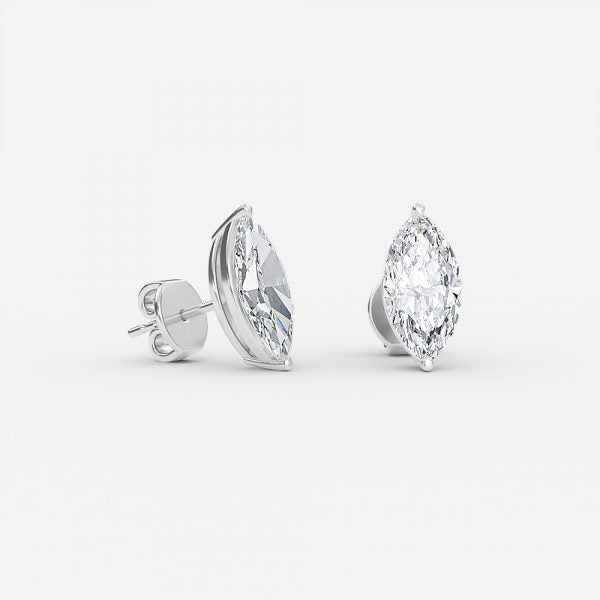 Marquise Moissanite Stud Earrings