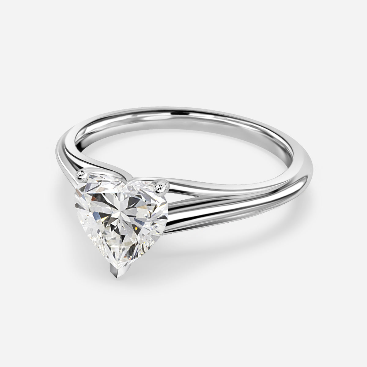 Lavinia Heart Diamond Solitaire Moissanite Engagement Ring