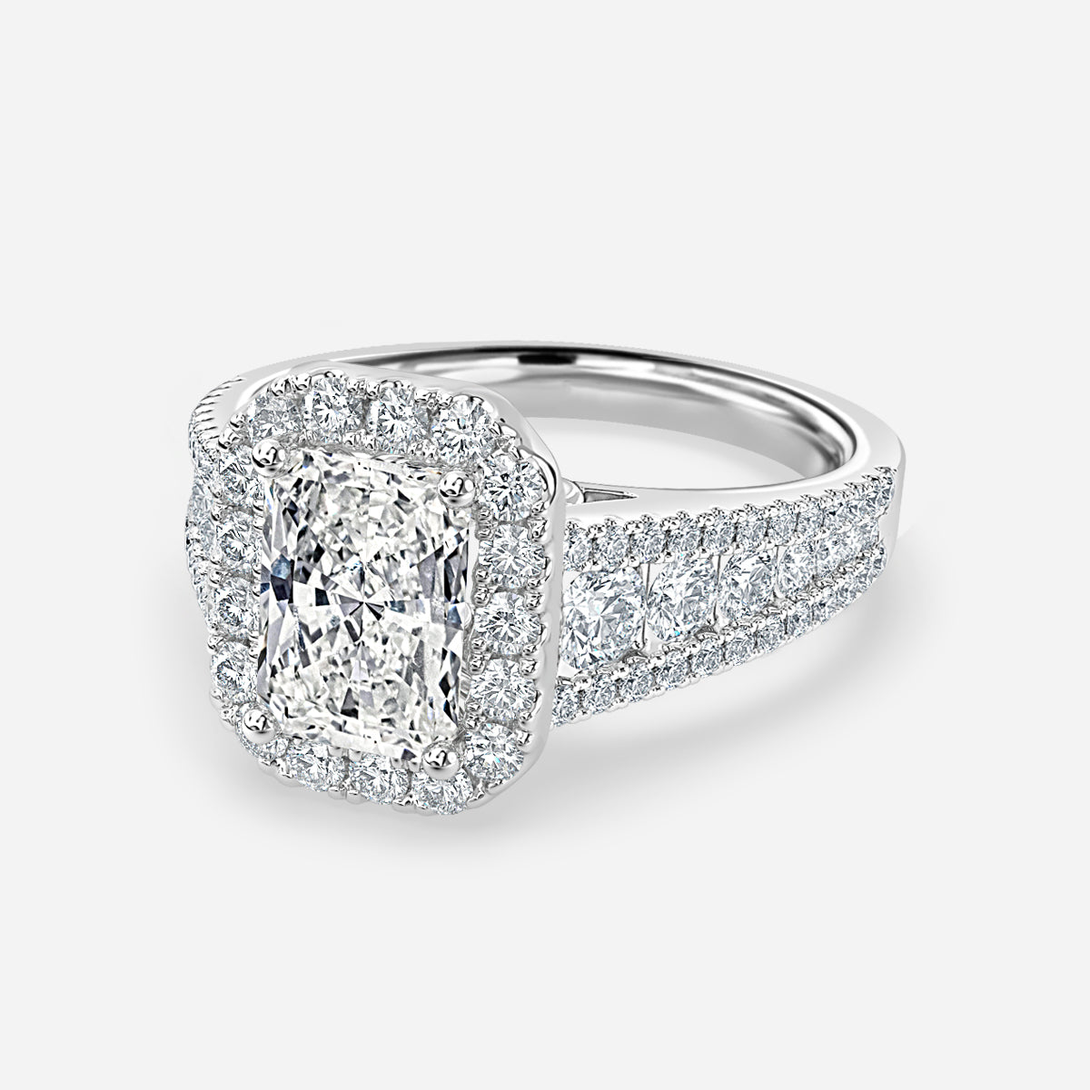 Ember Radiant Halo Moissanite Engagement Ring