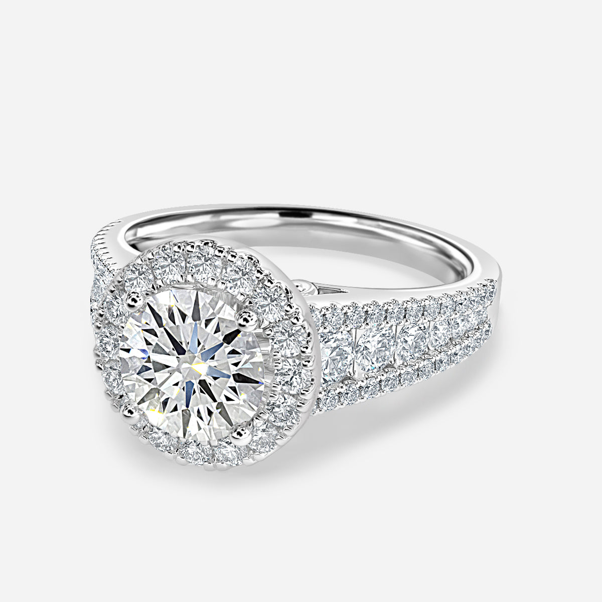 Ember Round Halo Moissanite Engagement Ring