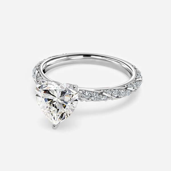 Wan Heart Unique Moissanite Engagement Ring