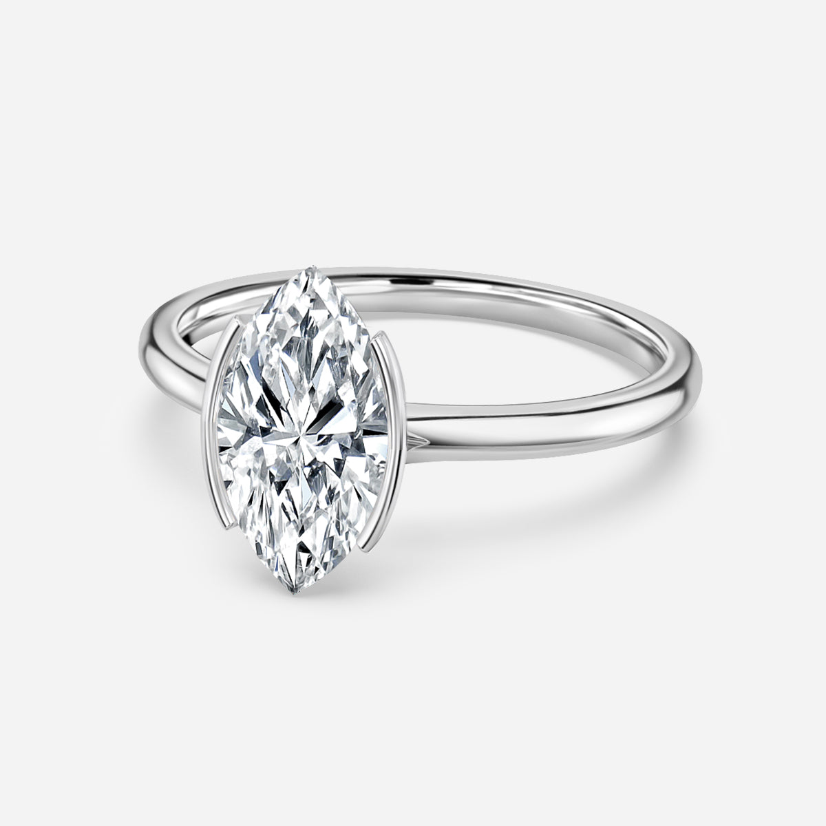 Briar Marquise Bezel Moissanite Engagement Ring