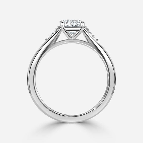 Aurelia Oval Three Stone Moissanite Engagement Ring