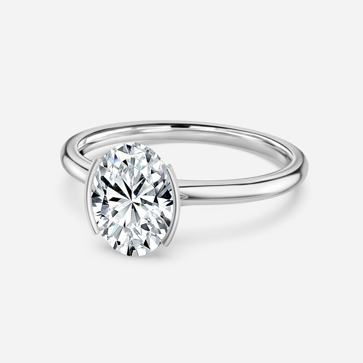 Briar Oval Bezel Moissanite Engagement Ring