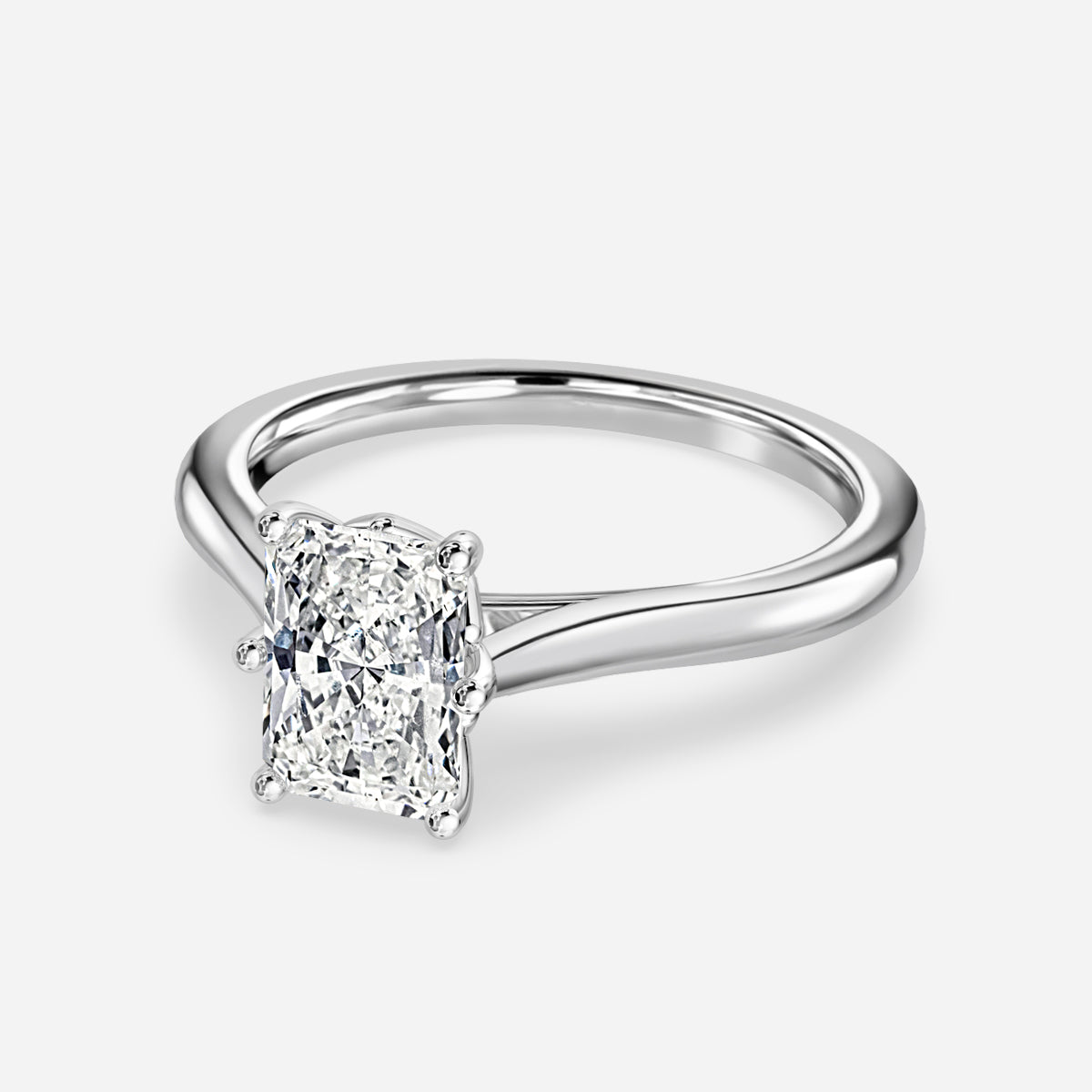 Thea Radiant Solitaire Moissanite Engagement Ring