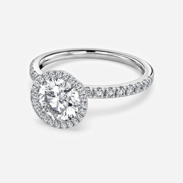 Tatienne Round Halo Moissanite Engagement Ring