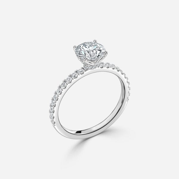 Liviana Round Hidden Halo Moissanite Engagement Ring