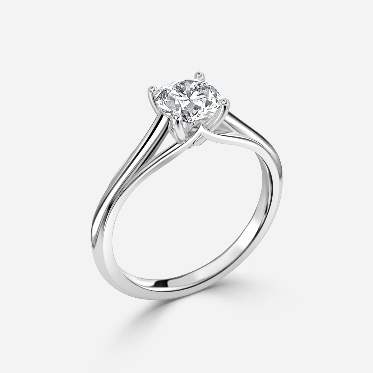 Lavinia Cushion Solitaire Moissanite Engagement Ring