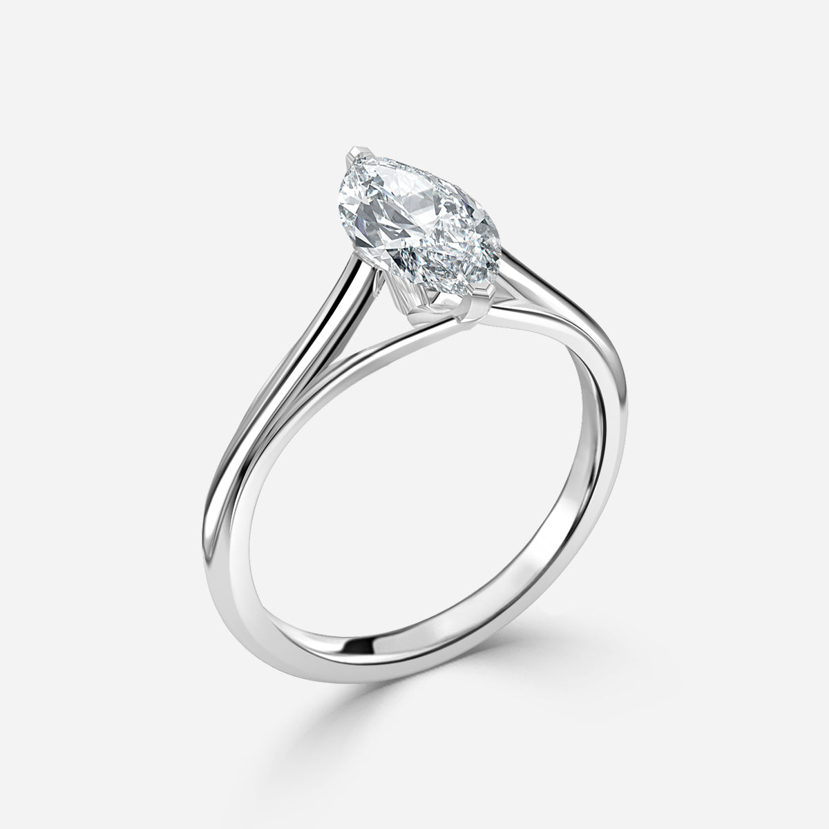 Lavinia Marquise Solitaire Moissanite Engagement Ring