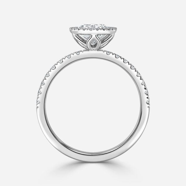 Tatienne Oval Halo Moissanite Engagement Ring