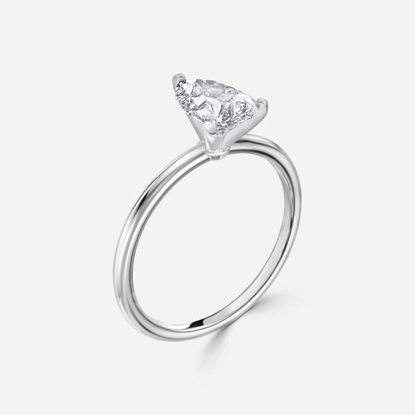 Arlette Pear Solitaire Moissanite Engagement Ring