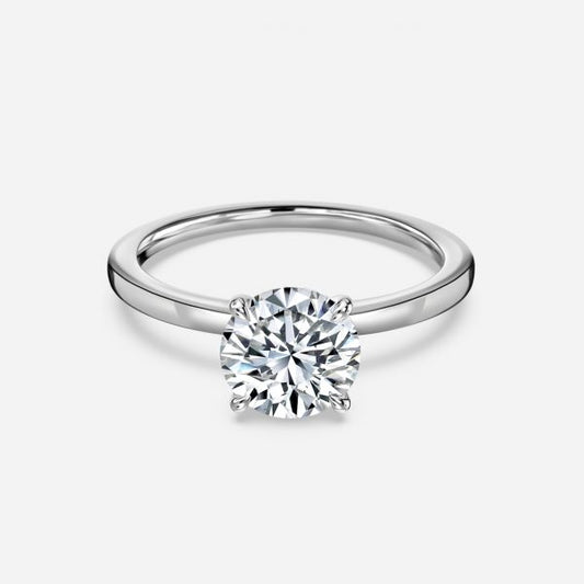 Jael Round Solitaire Moissanite Engagement Ring