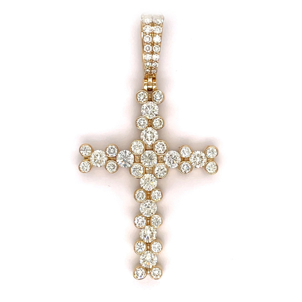 3.75 CT Moissanite Iced Out Cross Pendant