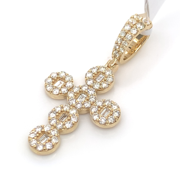 1.20 CT Moissanite Iced Out Cross Pendant