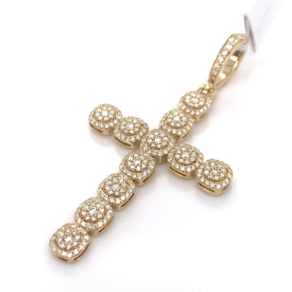 2.50 CT Moissanite Iced Out Cross Pendants