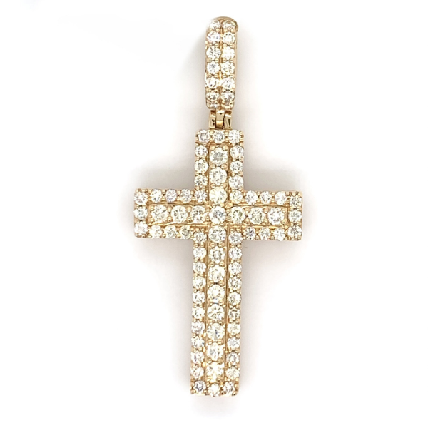 1.50 CT Moissanite Iced Out Cross Pendant