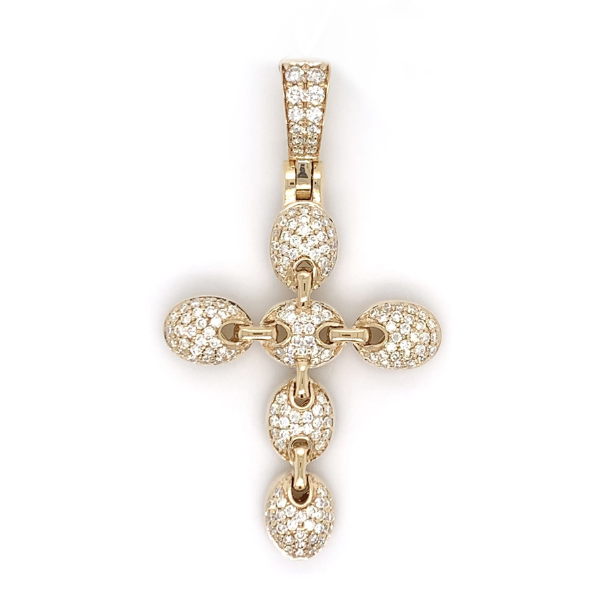 1.20 CT Moissanite Iced Out Cross Pendants