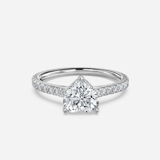 Tamsin Heart Hidden Halo Moissanite Engagement Ring