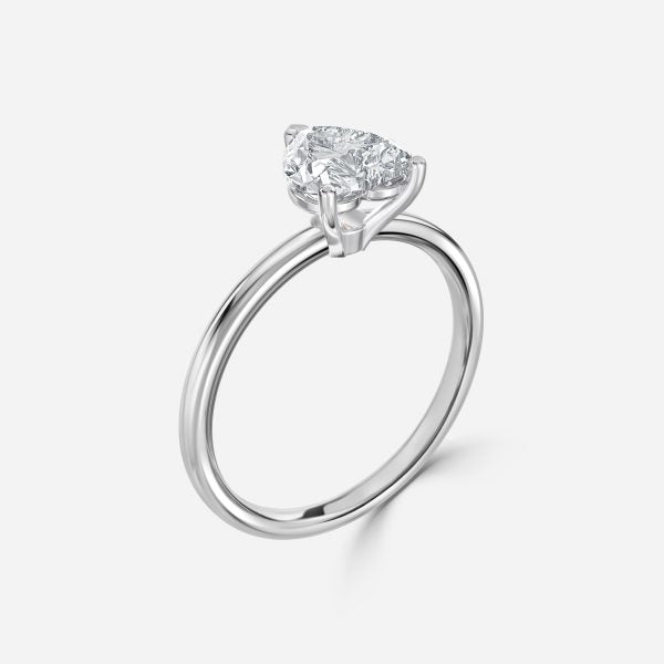 Dasha Heart Solitaire Moissanite Engagement Ring