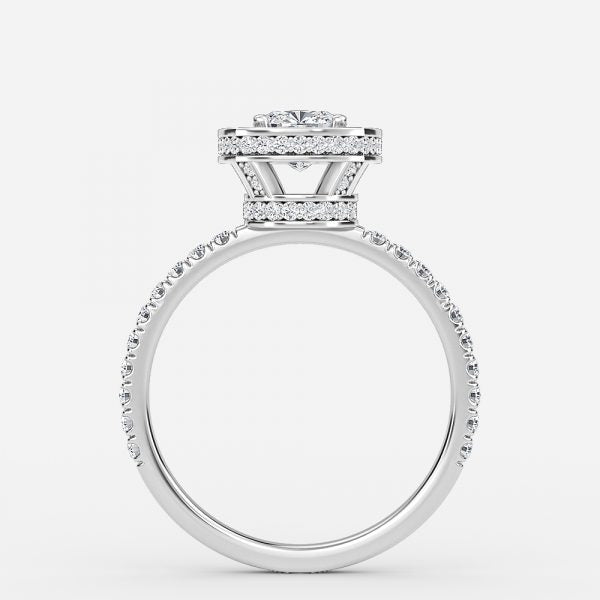 Kassia Cushion Halo Moissanite Engagement Ring