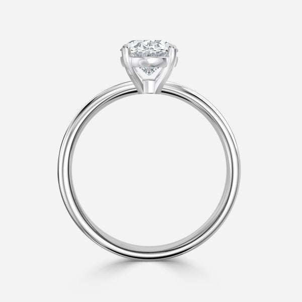 Dasha Oval Solitaire Moissanite Engagement Ring