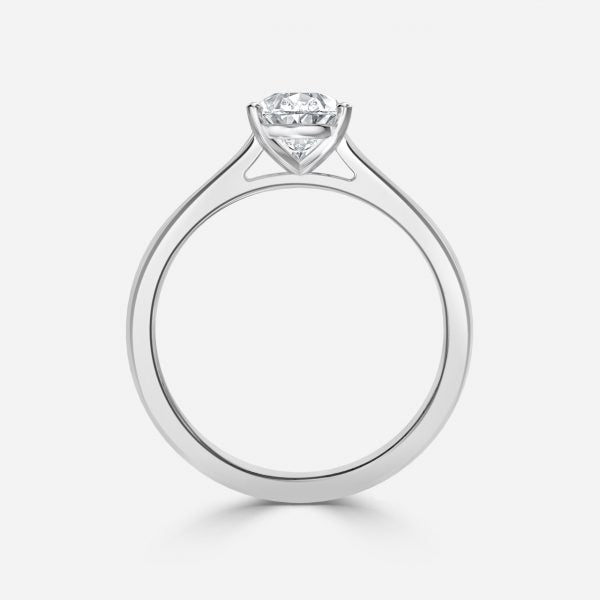 Bernadette Pear Solitaire Moissanite Engagement Ring