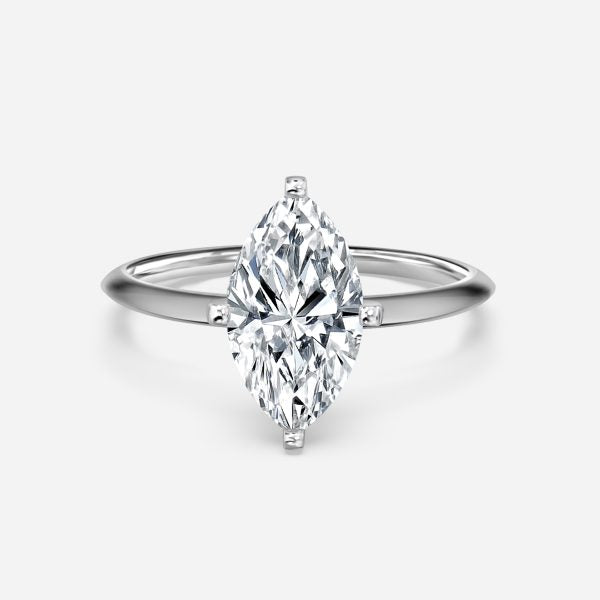 Arlette Marquise Solitaire Moissanite Engagement Ring