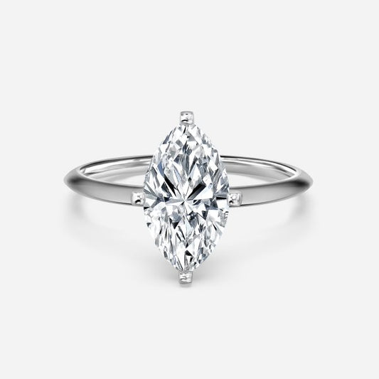 Arlette Marquise Solitaire Moissanite Engagement Ring