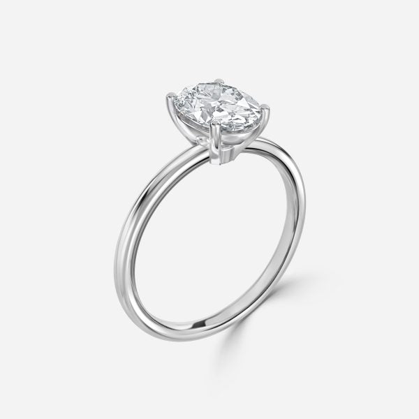 Dasha Oval Solitaire Moissanite Engagement Ring