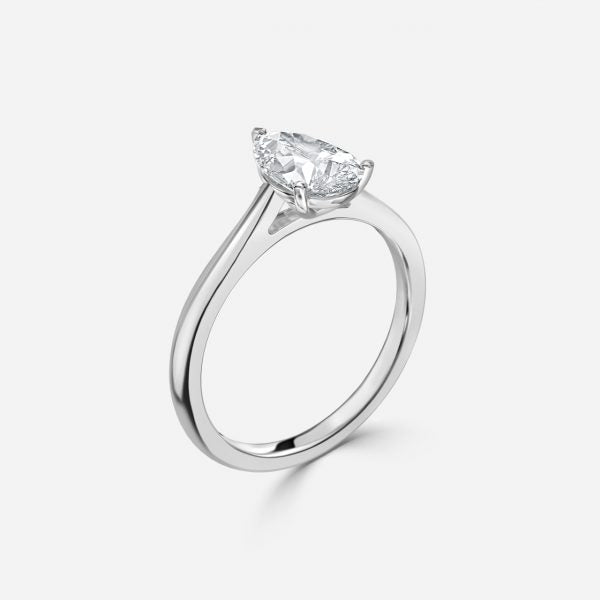 Bernadette Pear Solitaire Moissanite Engagement Ring