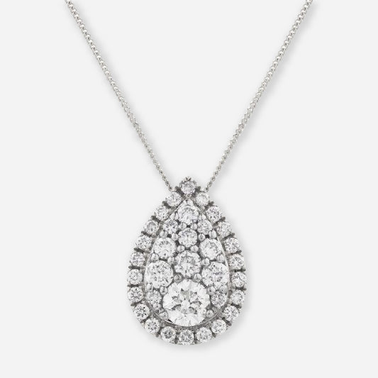 Pear Moissanite Cluster Pendant