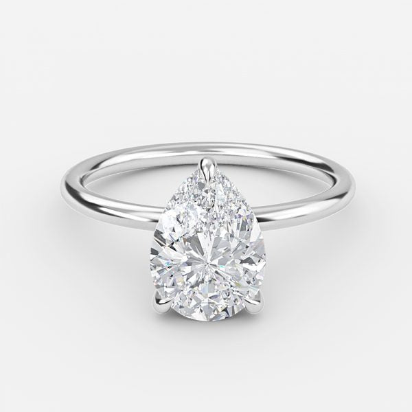 Alara Pear Solitaire Moissanite Engagement Ring