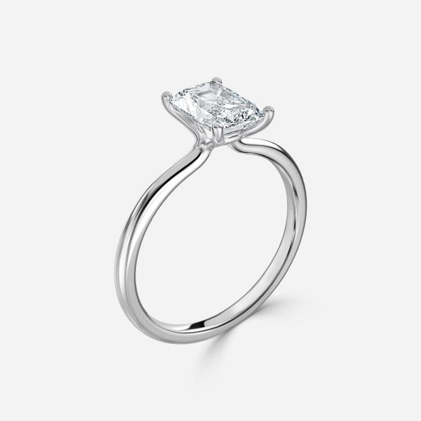 Alouette Radiant Solitaire Moissanite Engagement Ring