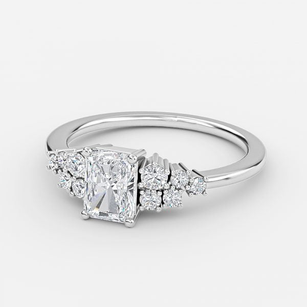 Kassidy Radiant Cluster Moissanite Engagement Ring