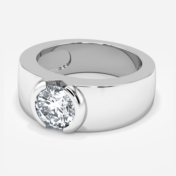 Laina Round Solitaire Moissanite Engagement Ring