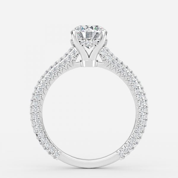 Kalaya Round Hidden Halo Moissanite Engagement Ring