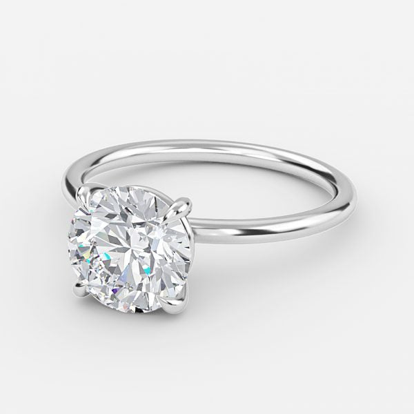 Alara Round Solitaire Moissanite Engagement Ring