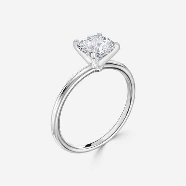 Arlette Round Solitaire Moissanite Engagement Ring