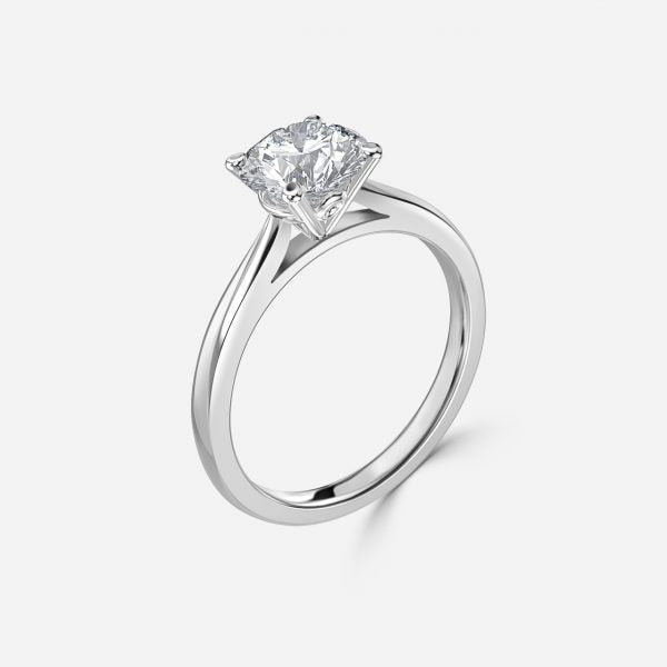 Ivy Round Solitaire Moissanite Engagement Ring