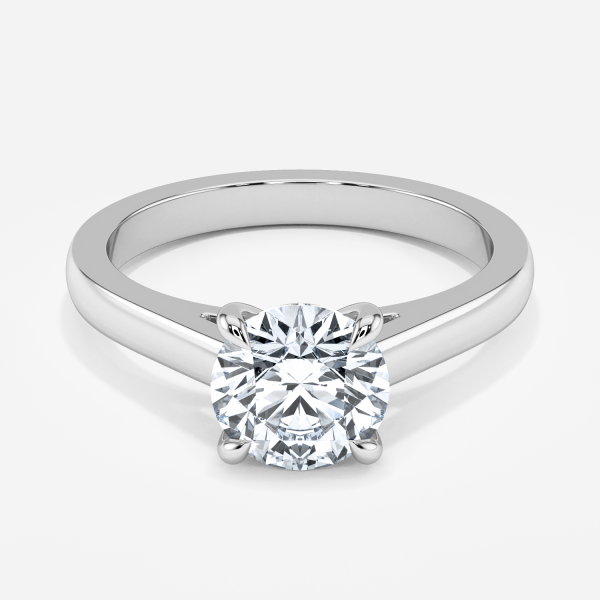 Damaris Round Solitaire Moissanite Engagement Ring