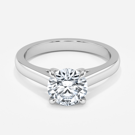 Damaris Round Solitaire Moissanite Engagement Ring