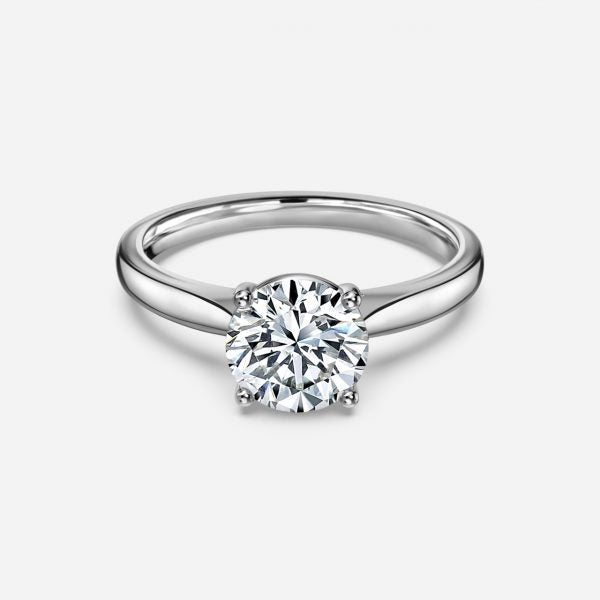 Odessa Round Solitaire Moissanite Engagement Ring