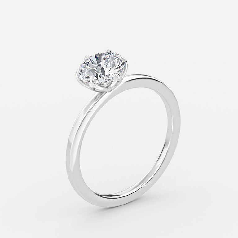 Jana Round Solitaire Moissanite Engagement Ring