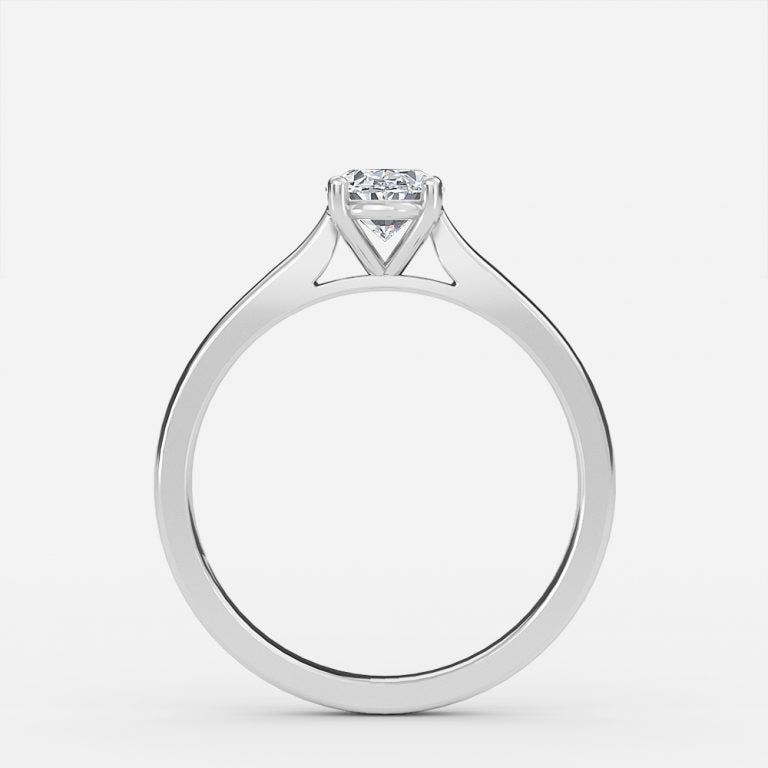 Simone Plain Oval Solitaire Moissanite Engagement Ring