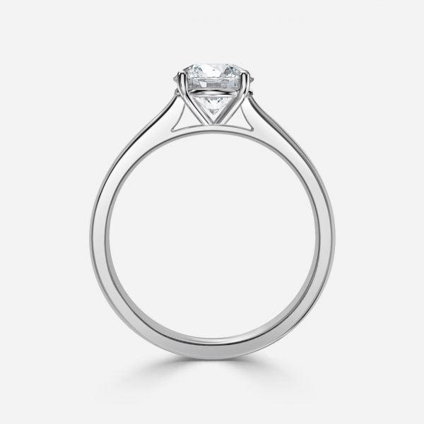 Odessa Round Solitaire Moissanite Engagement Ring