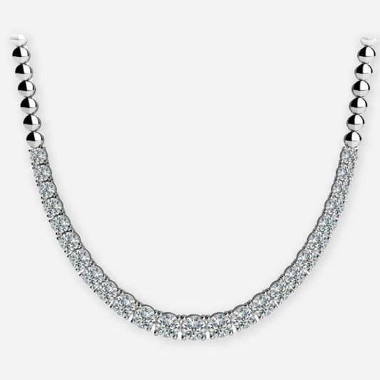 Moissanite Round Tennis Necklace