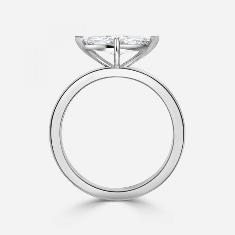 Evora Marquise Solitaire Moissanite Engagement Ring