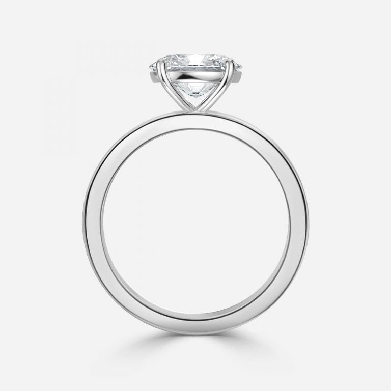 Evora Oval Solitaire Moissanite Engagement Ring