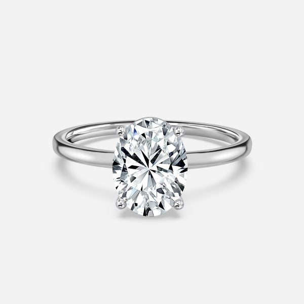 Dasha Oval Solitaire Moissanite Engagement Ring